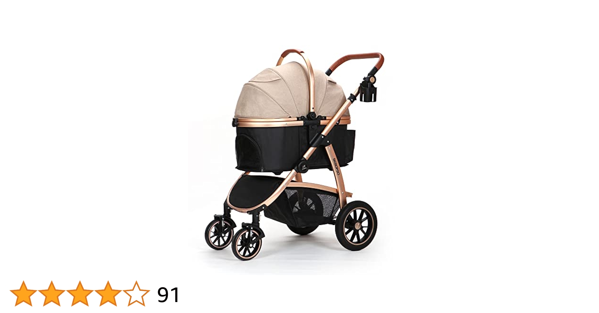 SKISOPGO ペットカート ベージュと黒 360度回転 Amazon.co.jp: SKISOPGO ペットカート 分離型 犬用ベビーカー